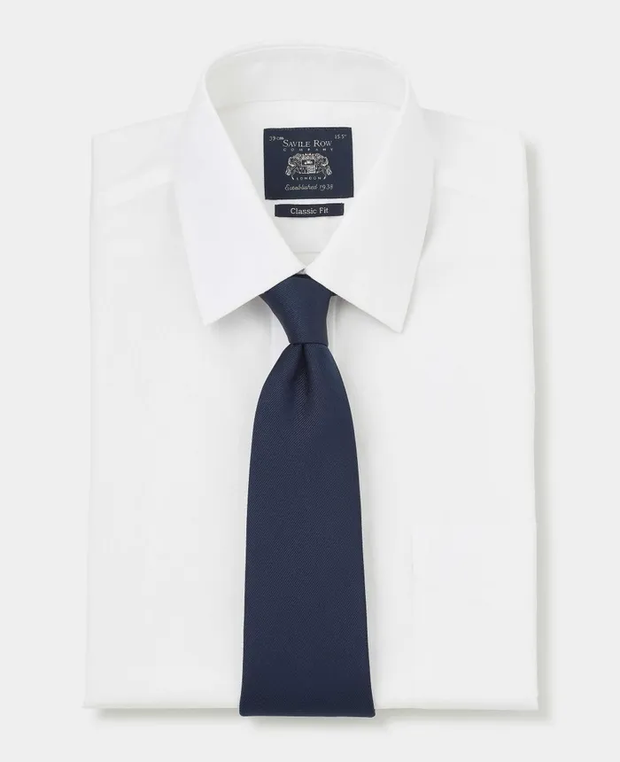 Savile Row Company White Pinpoint Cotton Classic Fit NonIron Shirt 8211 Double Cuff Men Formal Shirts Savile Row Company White Pinpoint Cotton Classic Fit NonIron Shirt 8211 Double Cuff Men Formal Shirts