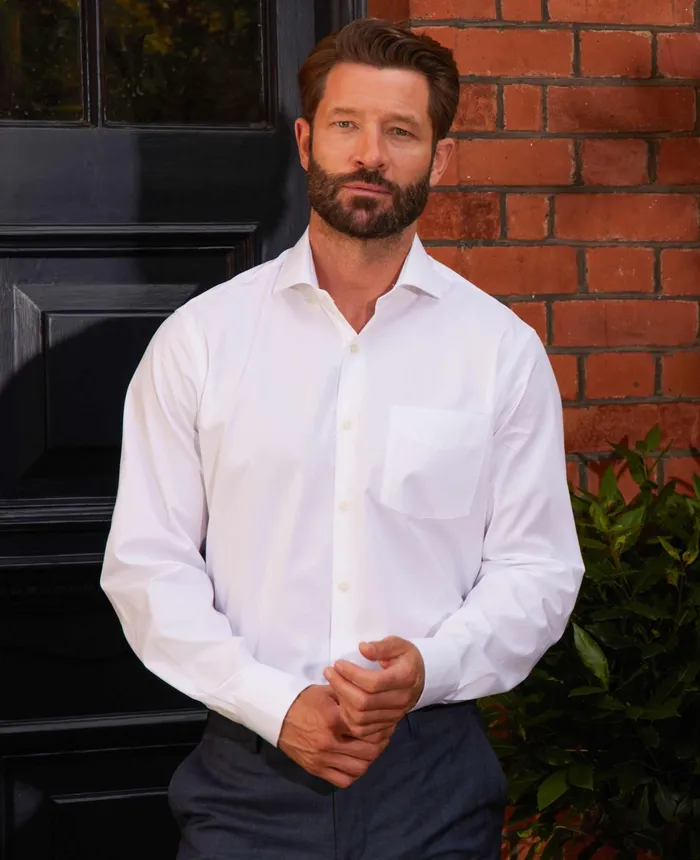 Savile Row Company White Poplin Classic Fit Formal Shirt 8211 Single Cuff White Men Formal Shirts Savile Row Company White Poplin Classic Fit Formal Shirt 8211 Single Cuff White Men Formal Shirts