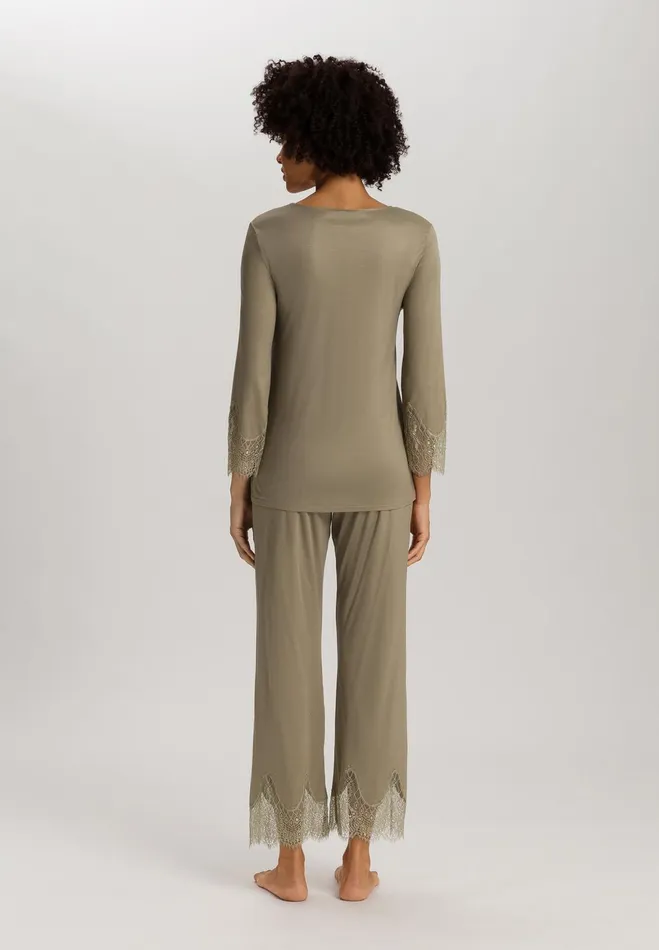 Scalloped Lace Tencel Pajama Set Silver Sage Women HANRO Pajama Sets