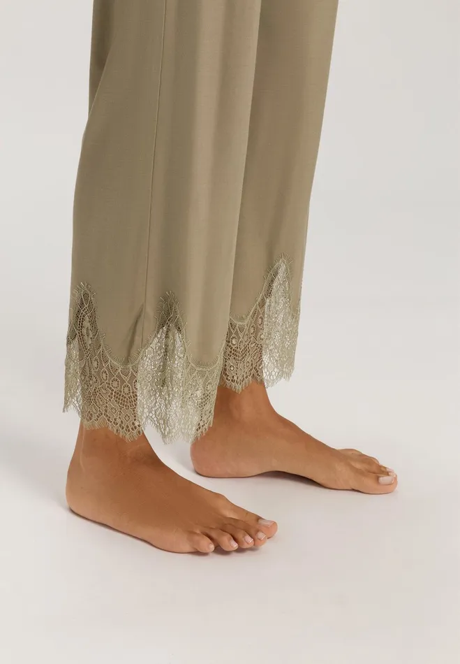 Scalloped Lace Tencel Pajama Set Silver Sage Women HANRO Pajama Sets