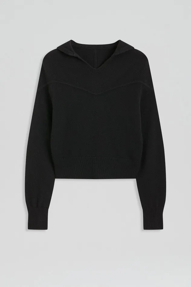 Scanlan Theodore CASHMERE HOODED SWEATER BLACK Women Sweaters