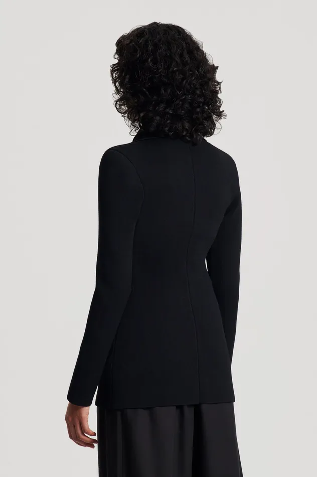 Scanlan Theodore CREPE KNIT GOLD BUTTON JACKET BLACK Women Jackets Scanlan Theodore CREPE KNIT GOLD BUTTON JACKET BLACK Women Jackets
