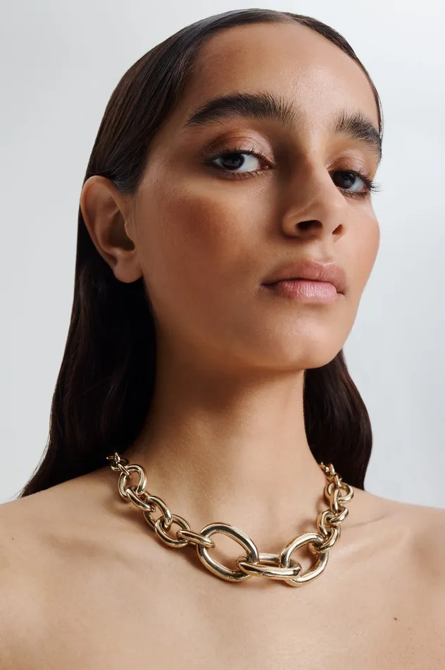 Scanlan Theodore Jewelry Women OVAL LINK CHAIN CHOKER LIGHTGOLD