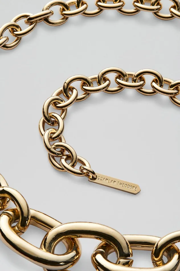 Scanlan Theodore Jewelry Women OVAL LINK CHAIN CHOKER LIGHTGOLD Scanlan Theodore Jewelry Women OVAL LINK CHAIN CHOKER LIGHTGOLD