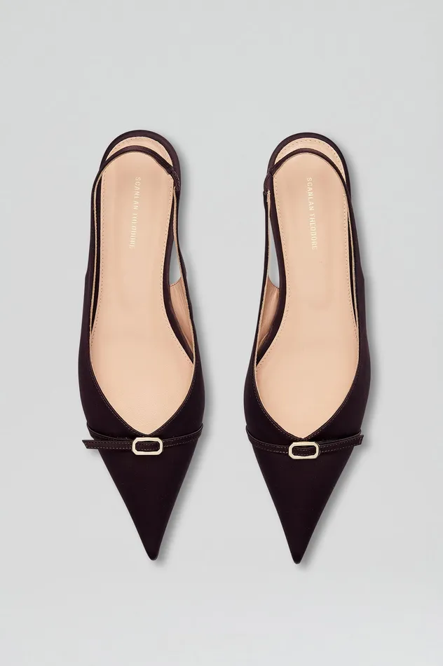 Scanlan Theodore Shoes Women SATIN SLINGBACK 2 DARKMULBERRY