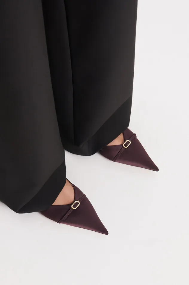 Scanlan Theodore Shoes Women SATIN SLINGBACK 2 DARKMULBERRY