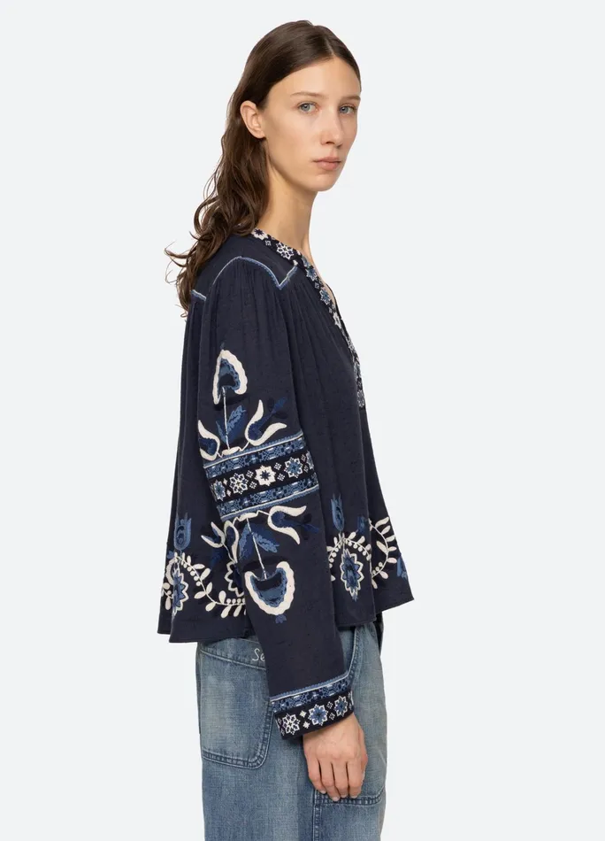 Sea New York Tops Inga LS Top Navy 8211 Women