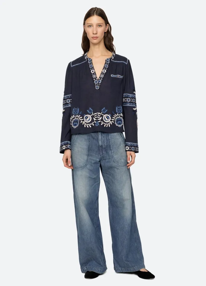 Sea New York Tops Inga LS Top Navy 8211 Women