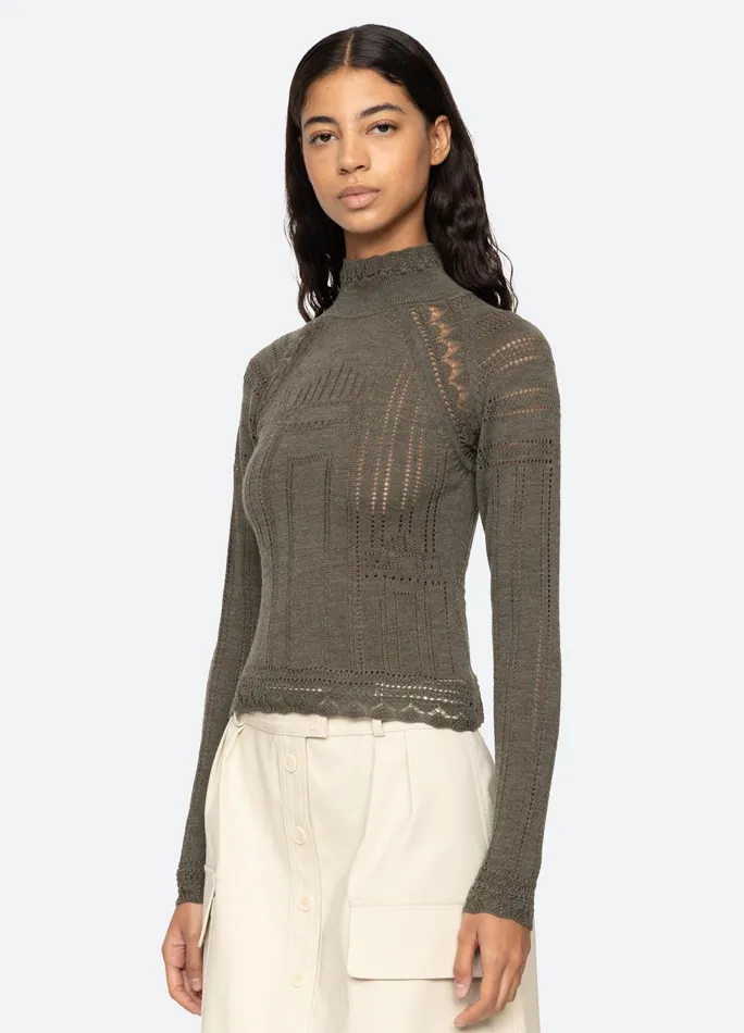 Sea New York Tops Paxton Turtleneck Burgundy 8211 Women