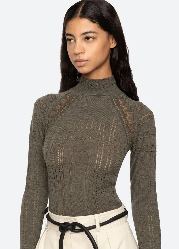 Sea New York Tops Paxton Turtleneck Burgundy 8211 Women