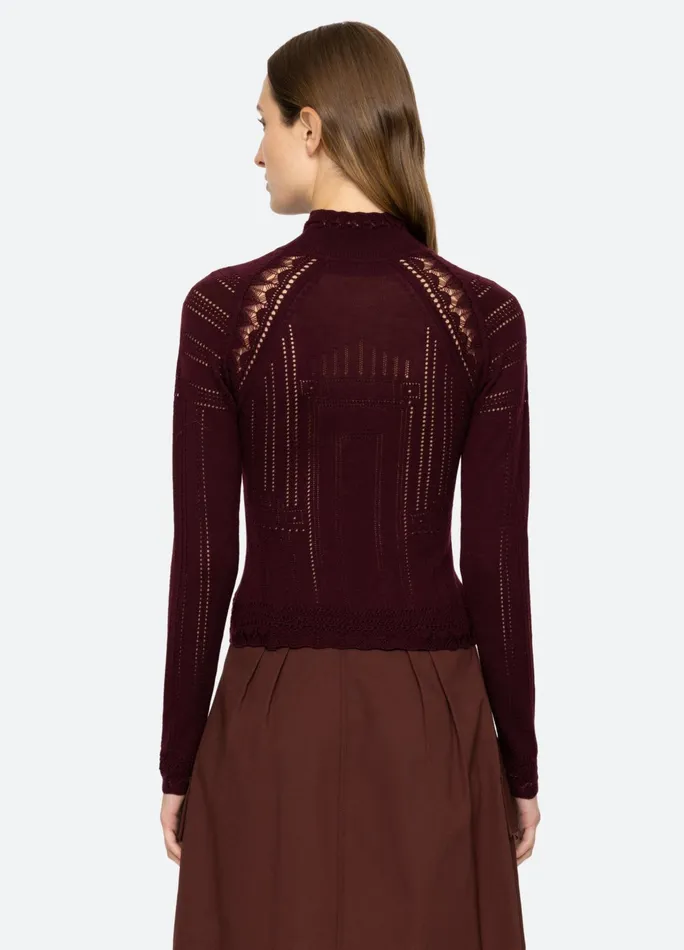 Sea New York Tops Paxton Turtleneck Burgundy 8211 Women