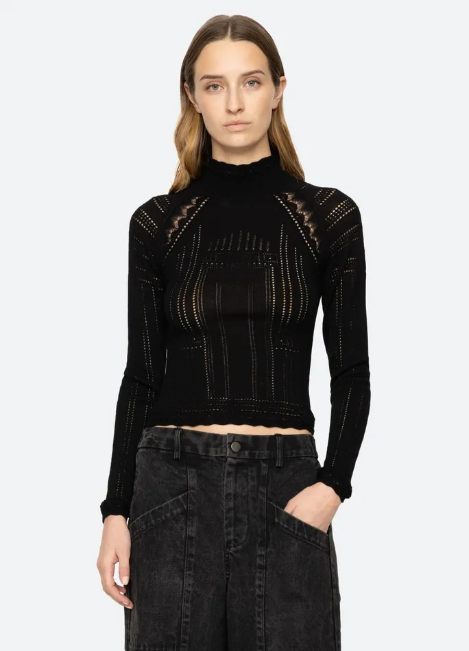 Sea New York Tops Paxton Turtleneck Burgundy 8211 Women
