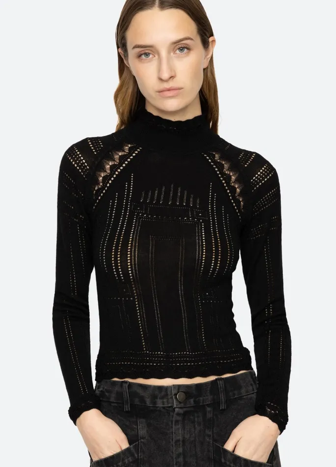 Sea New York Tops Paxton Turtleneck Burgundy 8211 Women