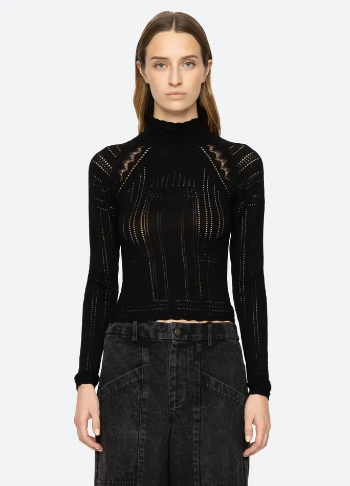 Sea New York Tops Paxton Turtleneck Burgundy 8211 Women