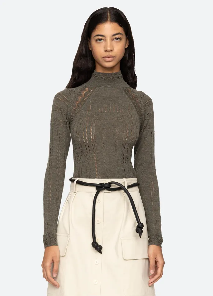 Sea New York Tops Paxton Turtleneck Burgundy 8211 Women