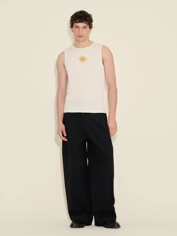 Shirts and Tops Men Holzweiler Axel Logos Tank Top Ecru