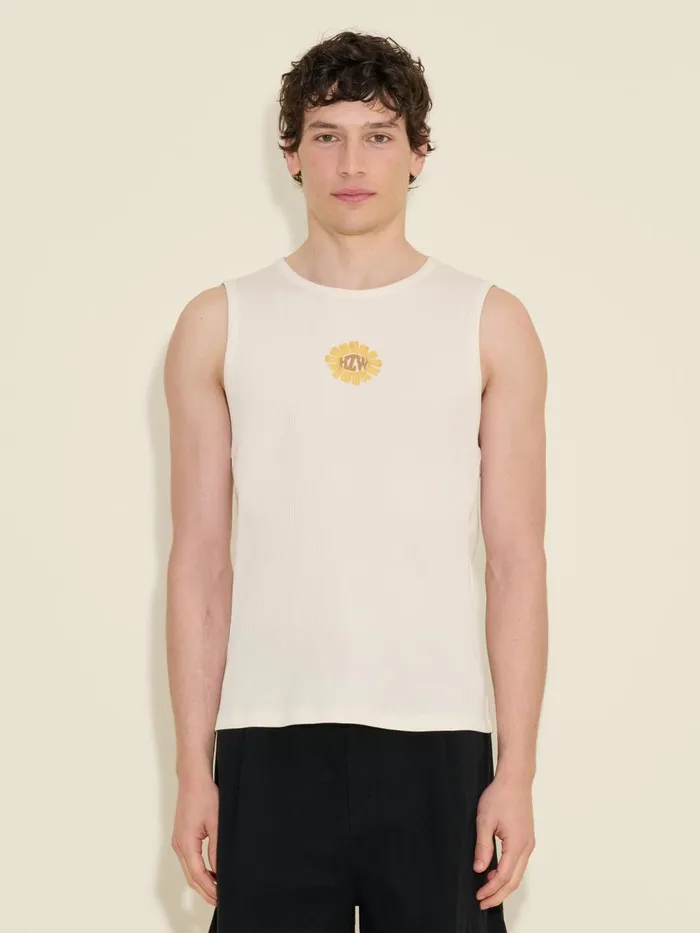 Shirts and Tops Men Holzweiler Axel Logos Tank Top Ecru