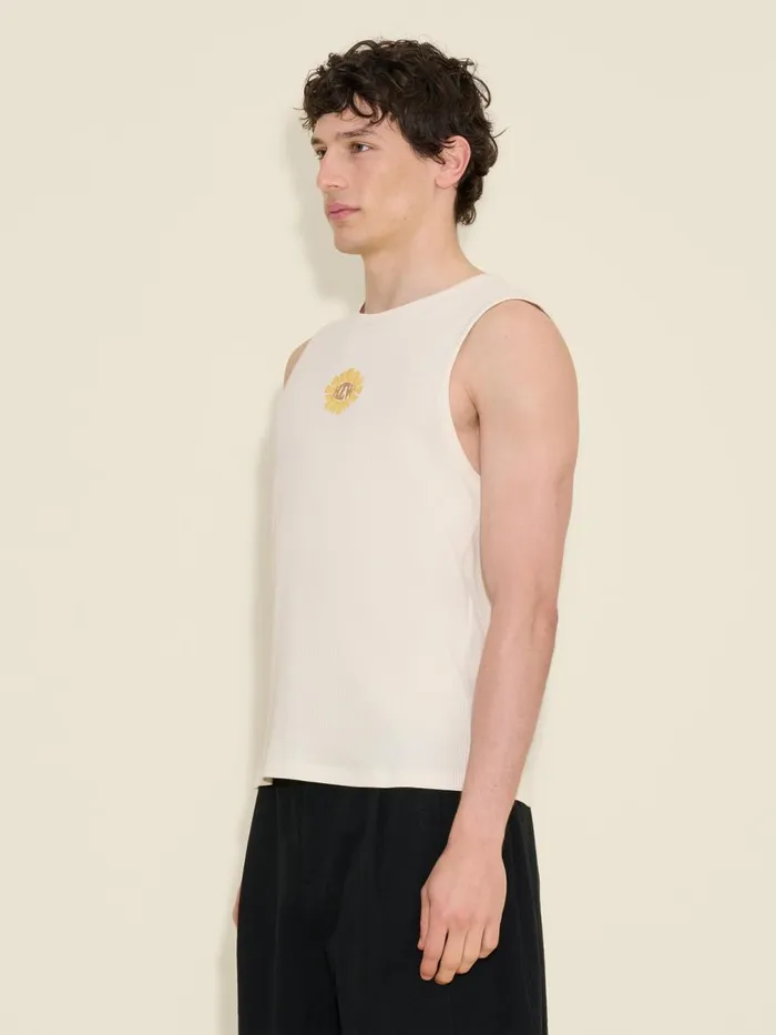 Shirts and Tops Men Holzweiler Axel Logos Tank Top Ecru