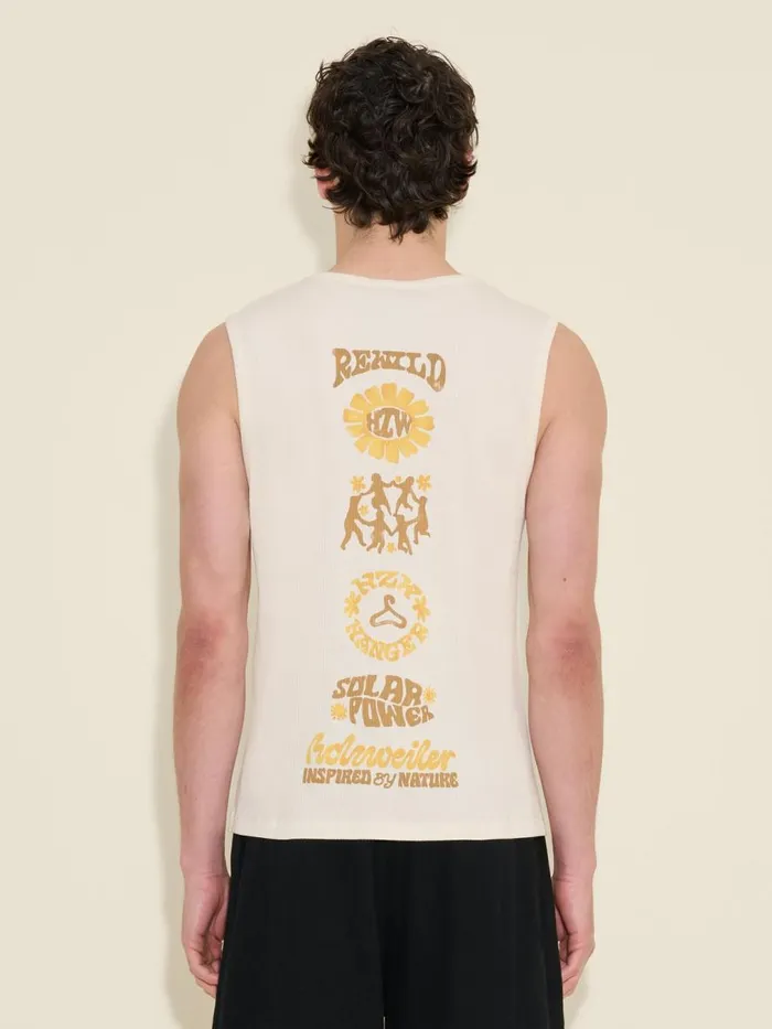 Shirts and Tops Men Holzweiler Axel Logos Tank Top Ecru