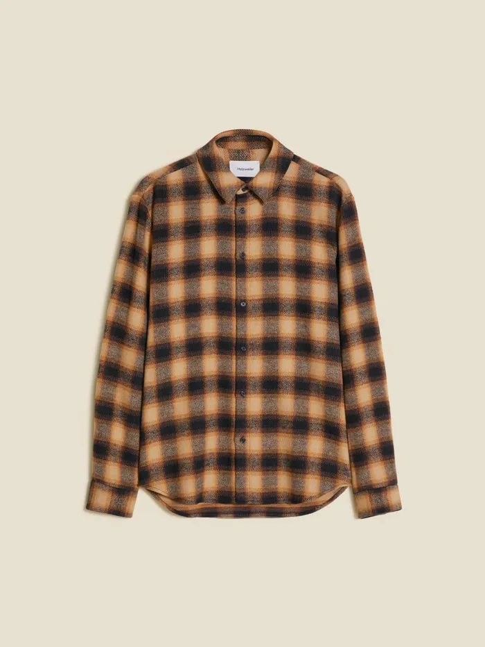 Shirts and Tops Men Holzweiler Elja Check Shirt Brown Mix