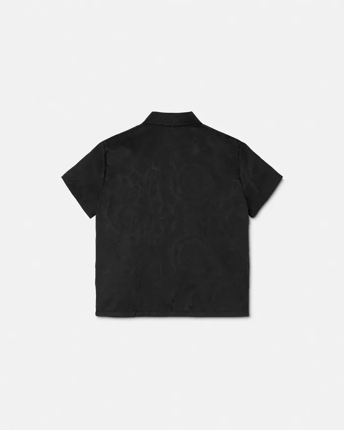 Shirts Kids Versace Barocco Jacquard Nylon Shirt Black