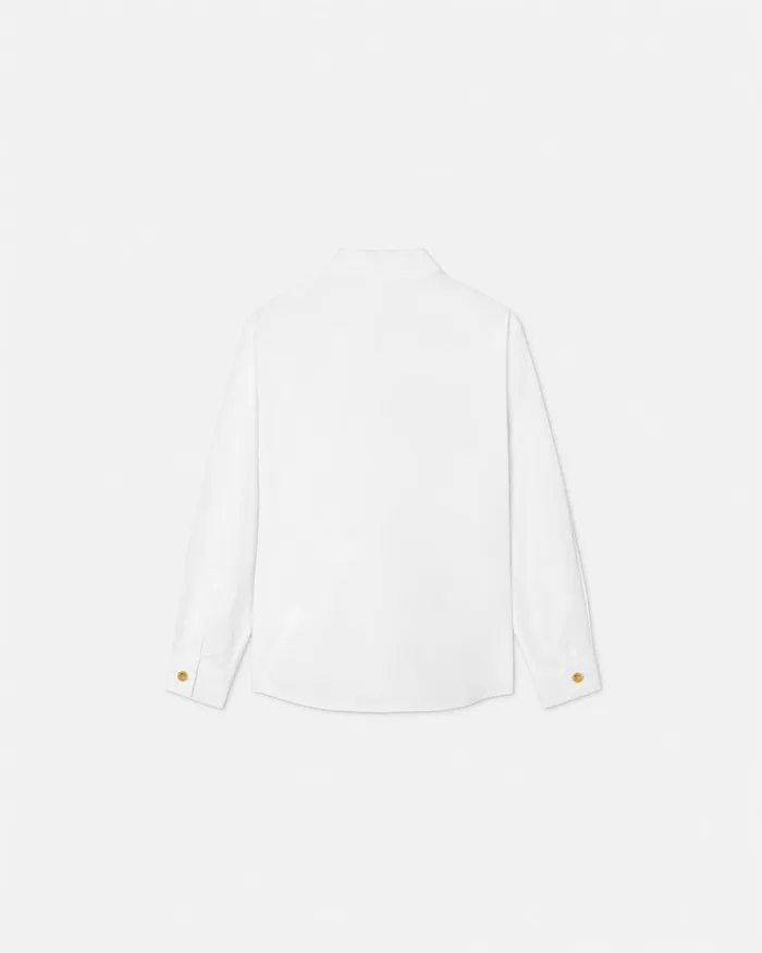 Shirts Kids Versace Embroidered Medusa Shirt Whiteprint