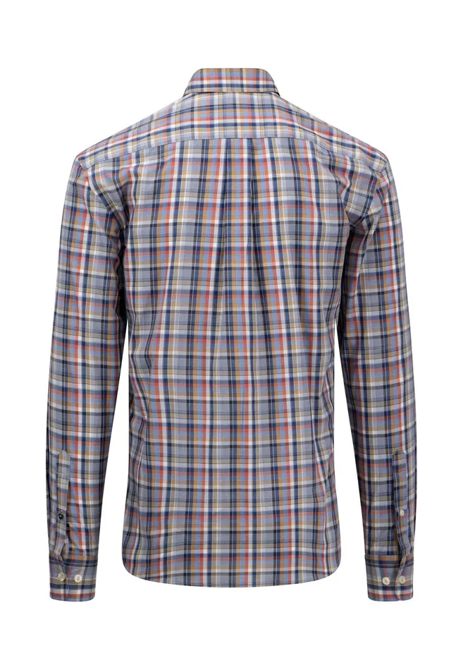 Shirts Men FYNCHHATTON Checked Buttondown Shirt Crystal Blueimpalaleaf Greenorient Red Shirts Men FYNCHHATTON Checked Buttondown Shirt Crystal Blueimpalaleaf Greenorient Red