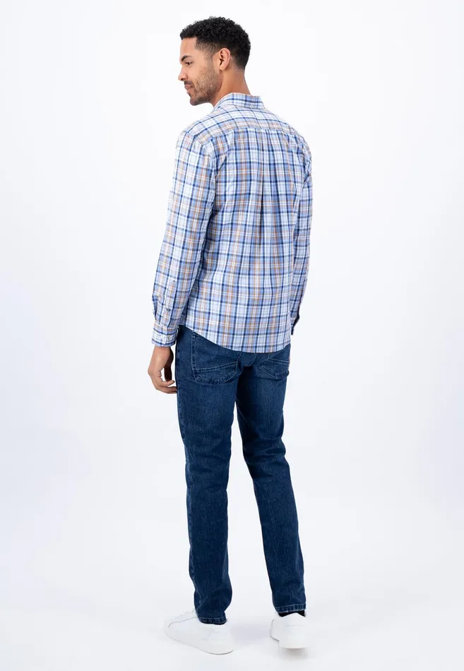 Shirts Men FYNCHHATTON Checked Buttondown Shirt Crystal Blueimpalaleaf Greenorient Red Shirts Men FYNCHHATTON Checked Buttondown Shirt Crystal Blueimpalaleaf Greenorient Red