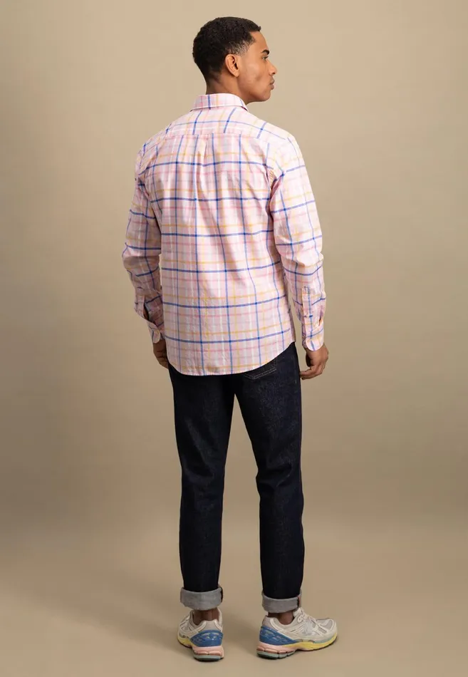 Shirts Men FYNCHHATTON Checked Cotton Shirt With Buttondown Collar Vivid Yellowpee