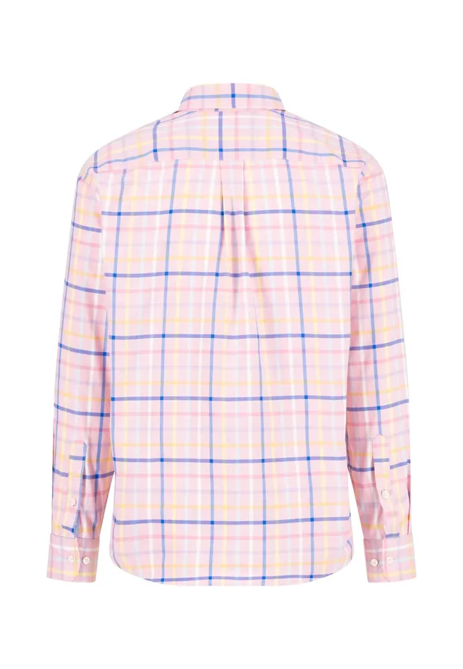 Shirts Men FYNCHHATTON Checked Cotton Shirt With Buttondown Collar Vivid Yellowpee