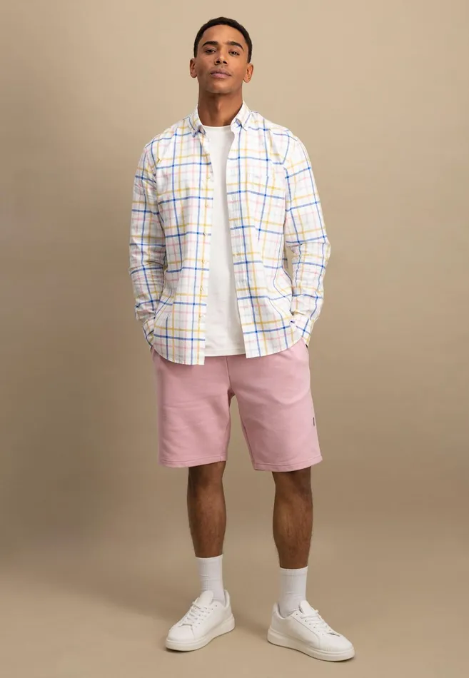 Shirts Men FYNCHHATTON Checked Cotton Shirt With Buttondown Collar Vivid Yellowpee