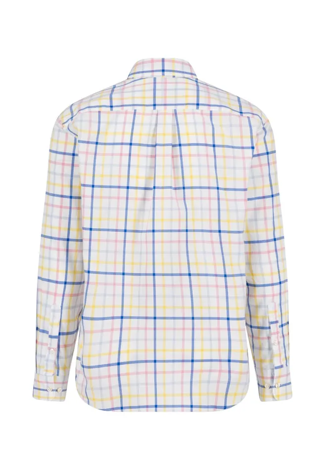 Shirts Men FYNCHHATTON Checked Cotton Shirt With Buttondown Collar Vivid Yellowpee