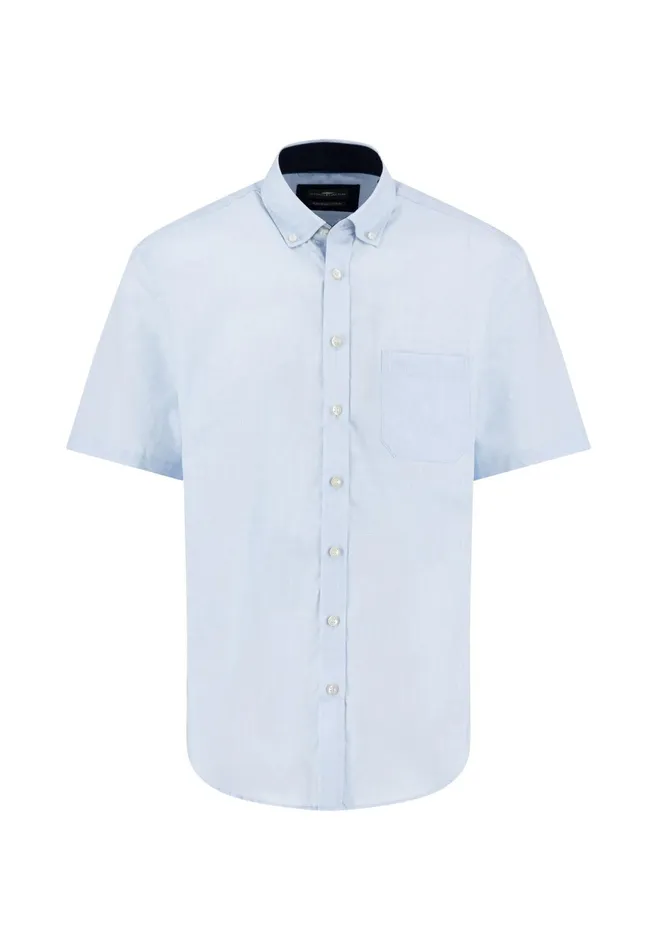 Shirts Men FYNCHHATTON Halbbar Shirt Made Of 100 Soft Cotton Peesummer Breezenavywhite
