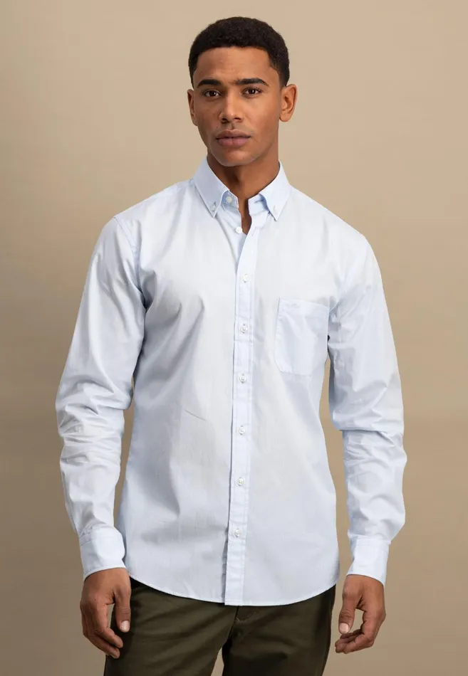 Shirts Men FYNCHHATTON Shirt With Buttondown Collar Summer Breezenavywhite