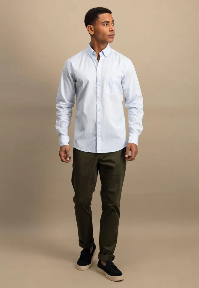 Shirts Men FYNCHHATTON Shirt With Buttondown Collar Summer Breezenavywhite
