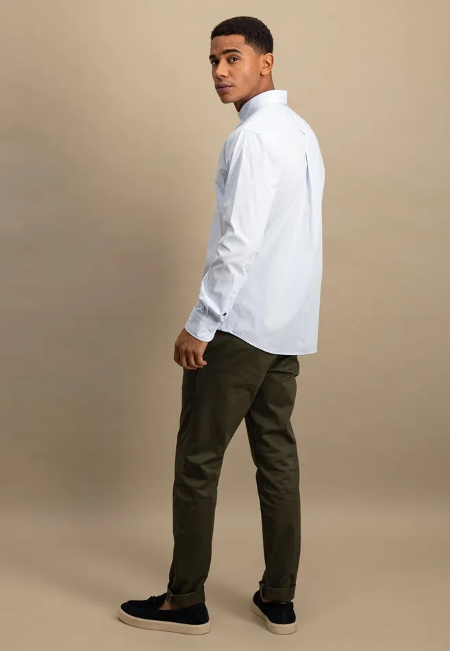 Shirts Men FYNCHHATTON Shirt With Buttondown Collar Summer Breezenavywhite