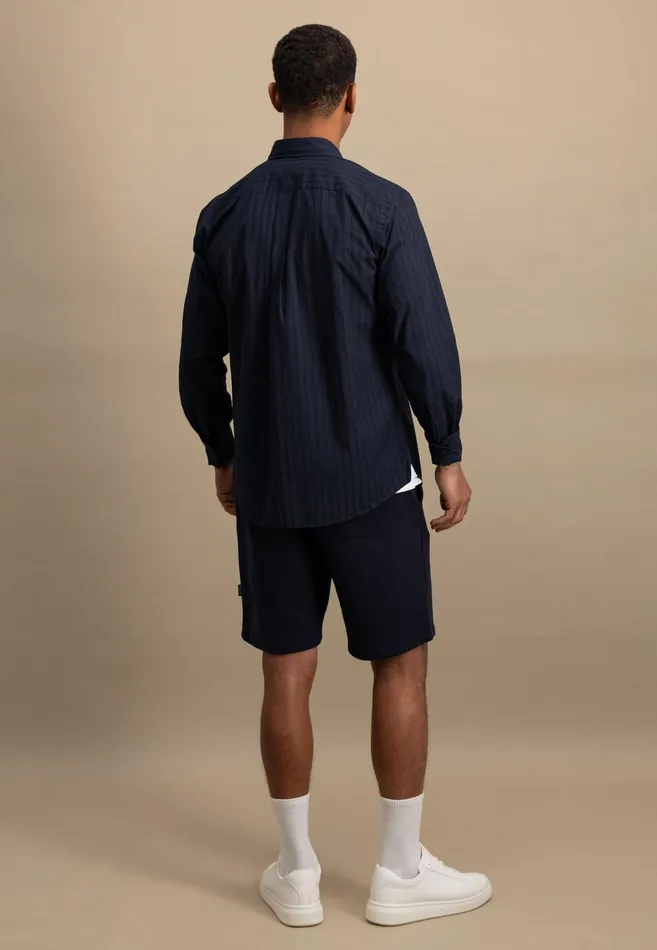 Shirts Men FYNCHHATTON Shirt With Buttondown Collar Summer Breezenavywhite