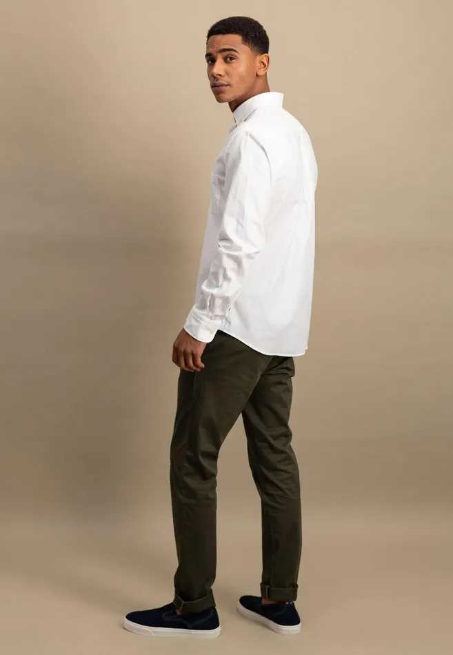 Shirts Men FYNCHHATTON Shirt With Buttondown Collar Summer Breezenavywhite