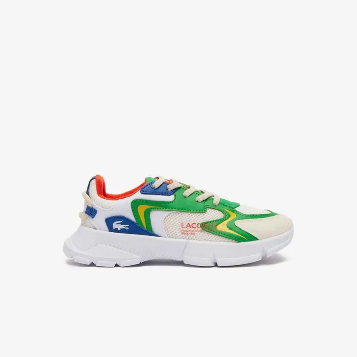 Shoes and Accessories Kids Lacoste Childrens L003 Neo Sneakers Whiteblue 080