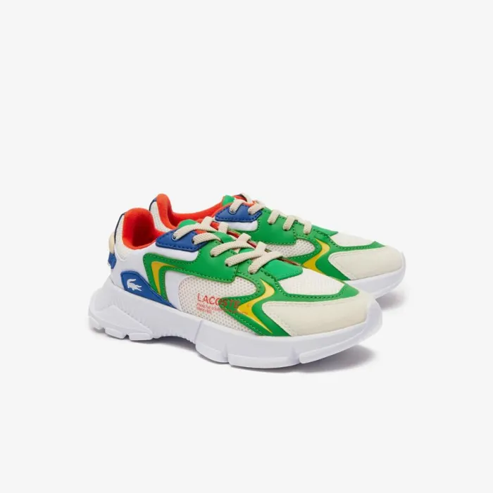 Shoes and Accessories Kids Lacoste Childrens L003 Neo Sneakers Whiteblue 080