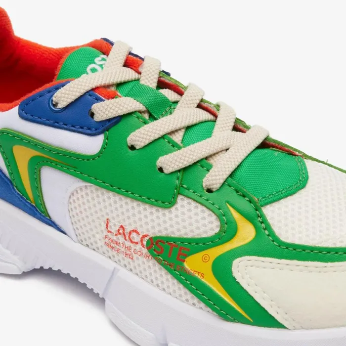 Shoes and Accessories Kids Lacoste Childrens L003 Neo Sneakers Whiteblue 080