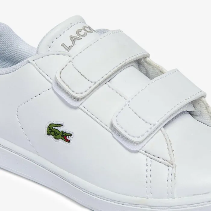 Shoes and Accessories Kids Lacoste Infants039 Carnaby Evo BL Sneakers Whitewhite 21g