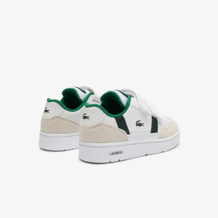Shoes and Accessories Kids Lacoste Infants039 TClip Sneakers Whitegreen 082