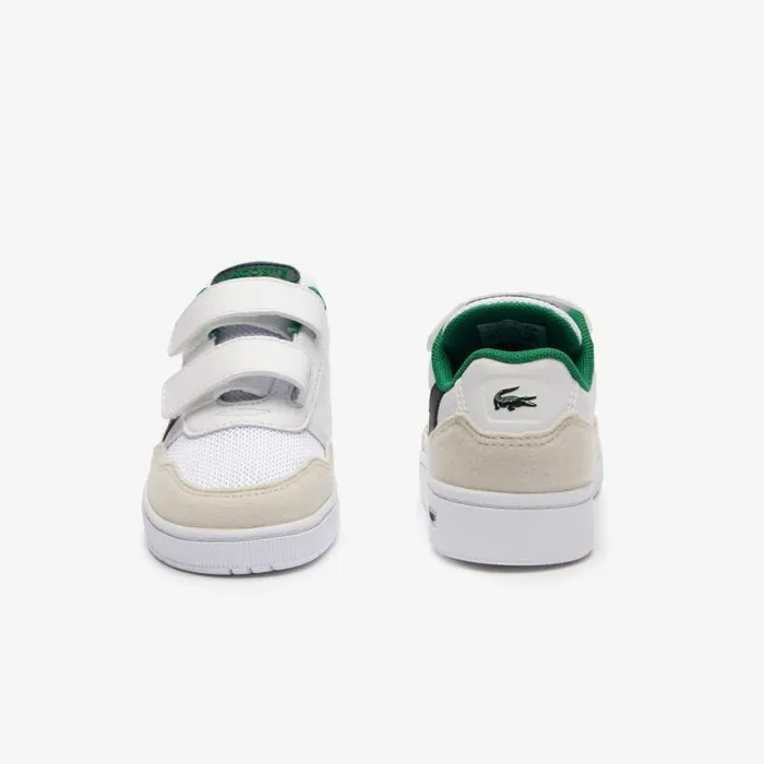Shoes and Accessories Kids Lacoste Infants039 TClip Sneakers Whitegreen 082