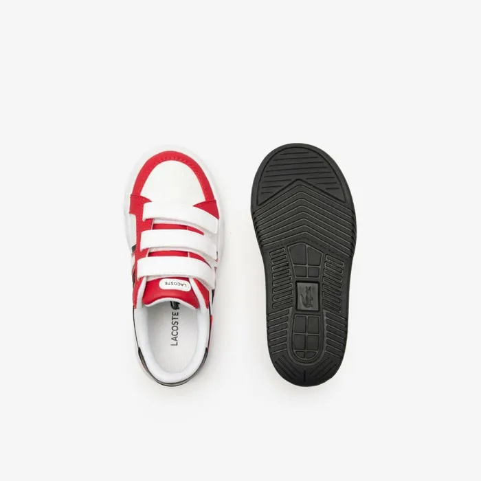 Shoes and Accessories Kids Lacoste Infants L001 Branded Sneakers Redwhite 17k