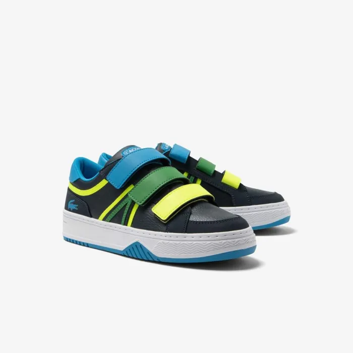 Shoes and Accessories Kids Lacoste Juniors039 L001 Tricolor Sneakers Navyblue Nv1