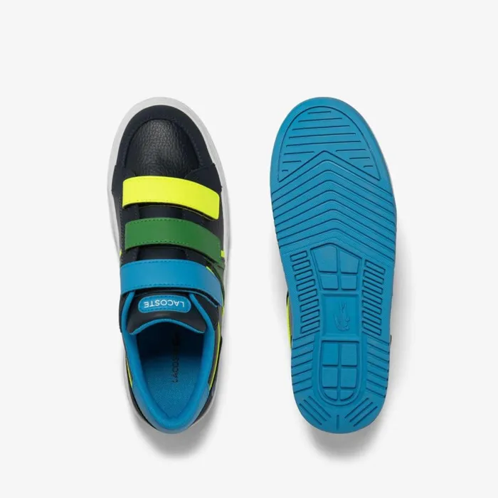 Shoes and Accessories Kids Lacoste Juniors039 L001 Tricolor Sneakers Navyblue Nv1