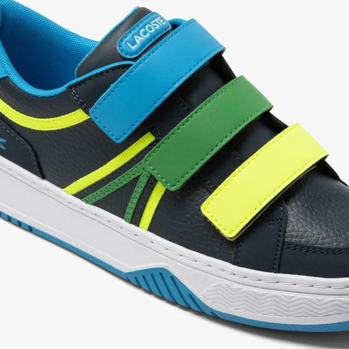 Shoes and Accessories Kids Lacoste Juniors039 L001 Tricolor Sneakers Navyblue Nv1
