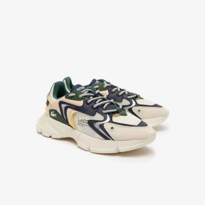 Shoes and Accessories Kids Lacoste Juniors L003 Neo Textile Sneakers Off Whitenavy Wn1