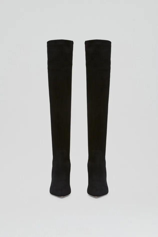 Shoes Scanlan Theodore Women STRETCH SUEDE OVER THE KNEE BOOT 85 BLACK